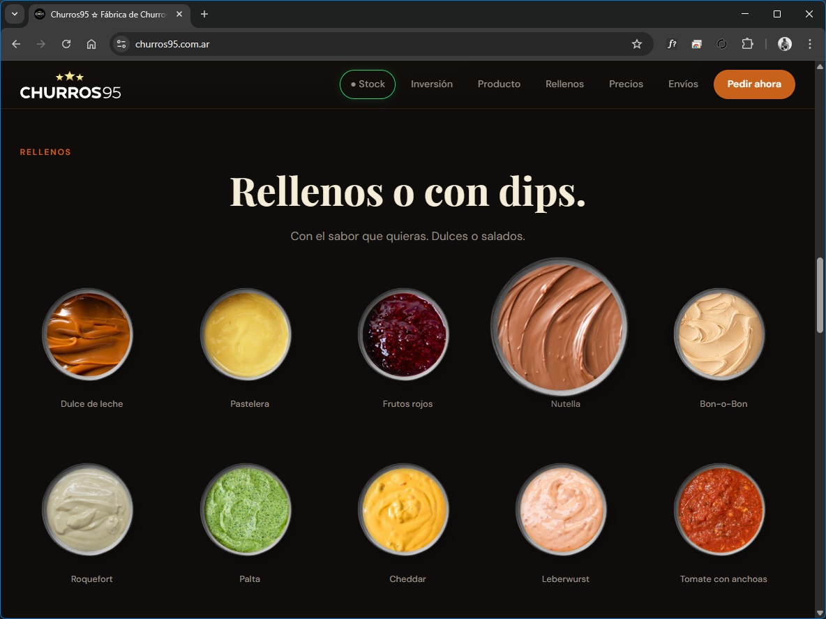 Churros 95 — Rellenos